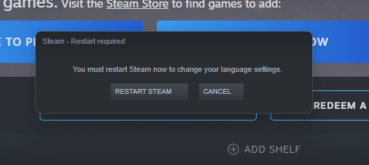Steam restart 